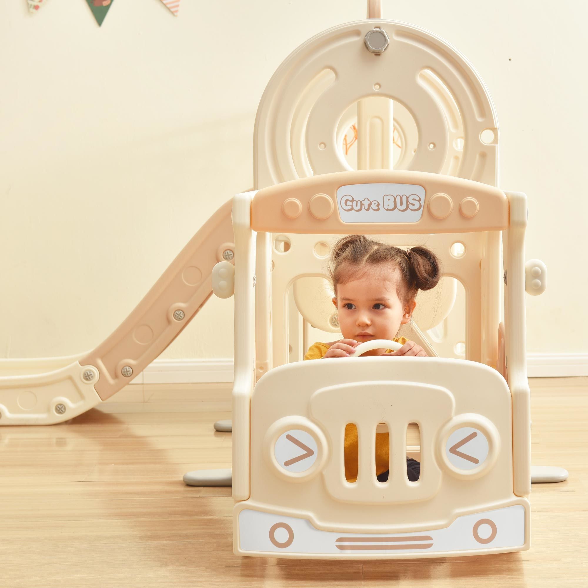 Kids' Beige Bus Play Structure