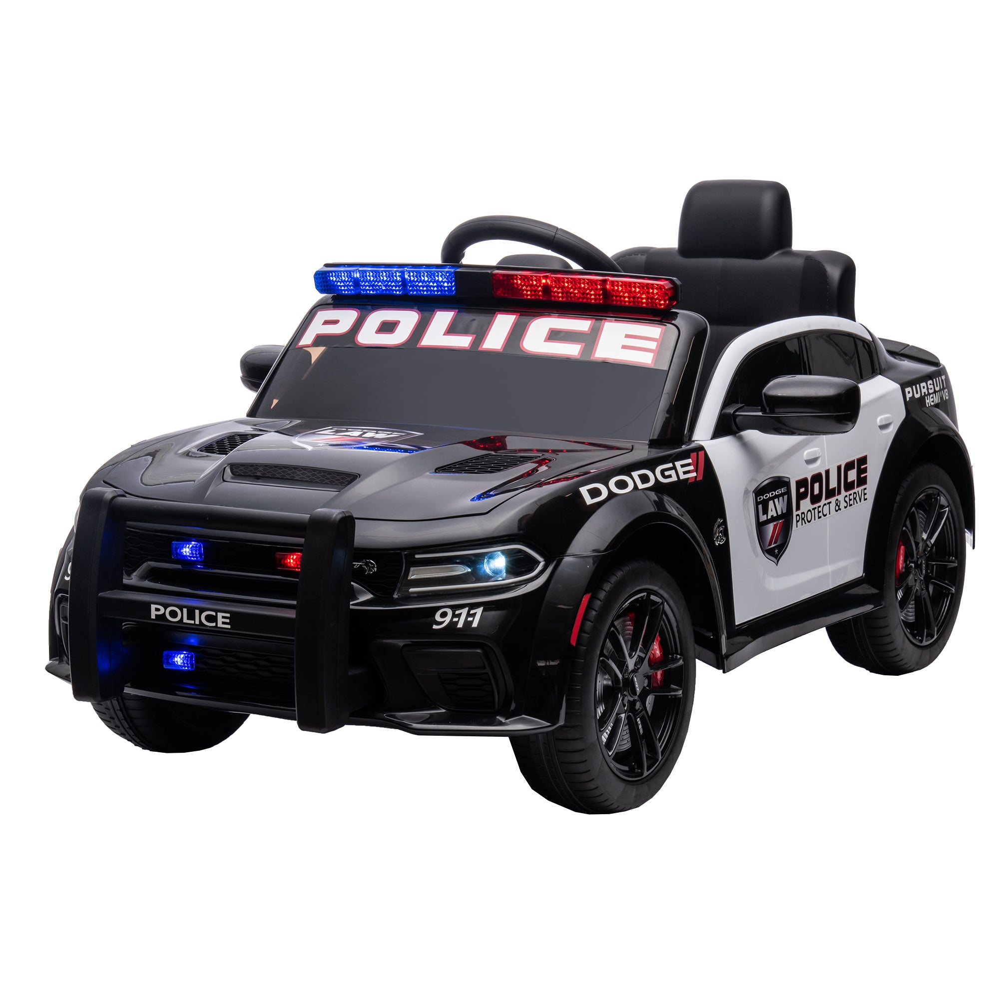 Dodge Charger 12V Kids Ride-On Police Car with Remote Control