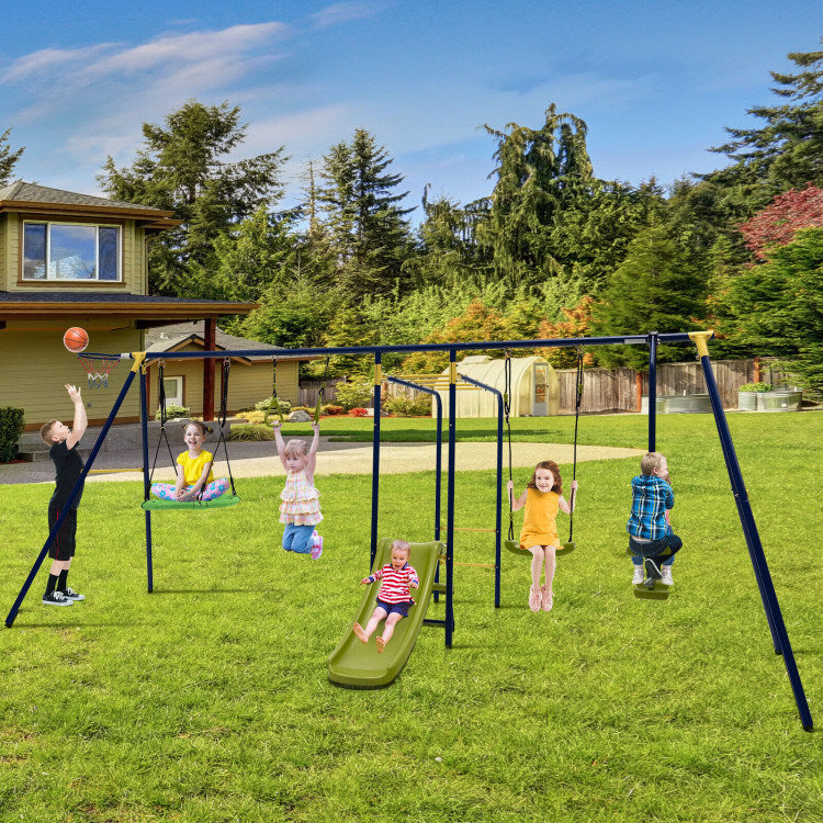 7-in-1 Stable A-shaped Swing Set