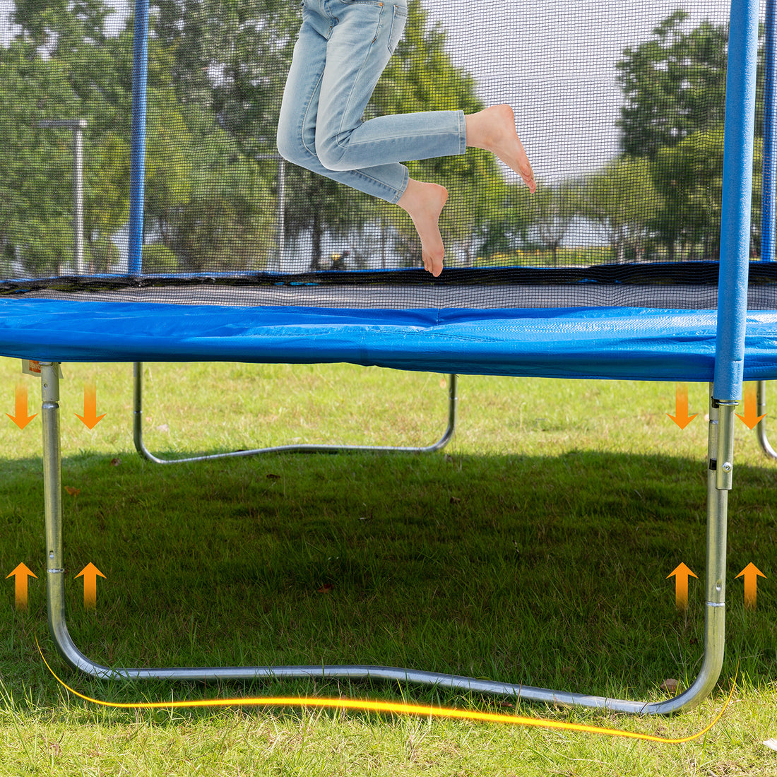 14FT Trampoline with Safety Enclosure