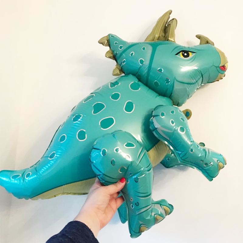 Blue Walking Dinosaur Foil Balloon