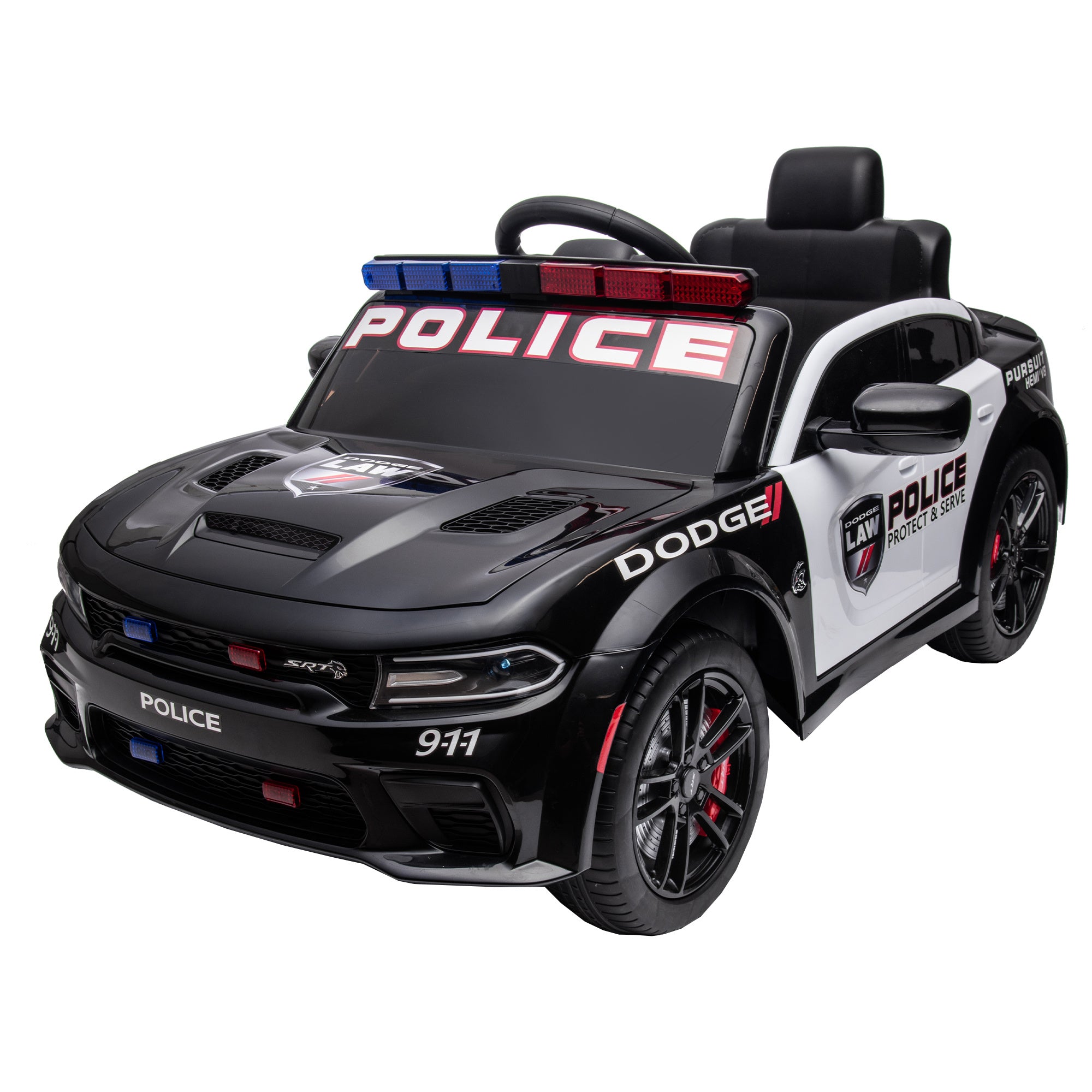Dodge Charger 12V Kids Ride-On Police Car with Remote Control