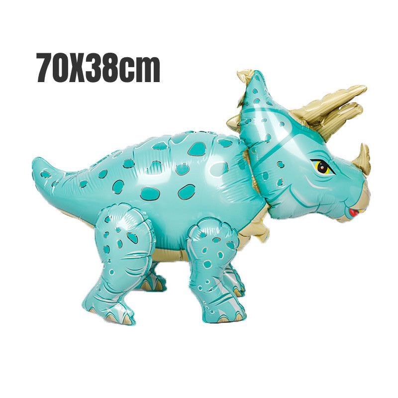 Blue Walking Dinosaur Foil Balloon