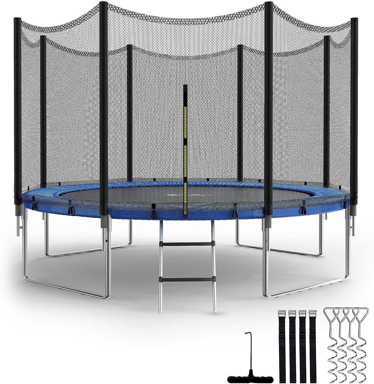 12FT Trampoline with Safety Net - Blue