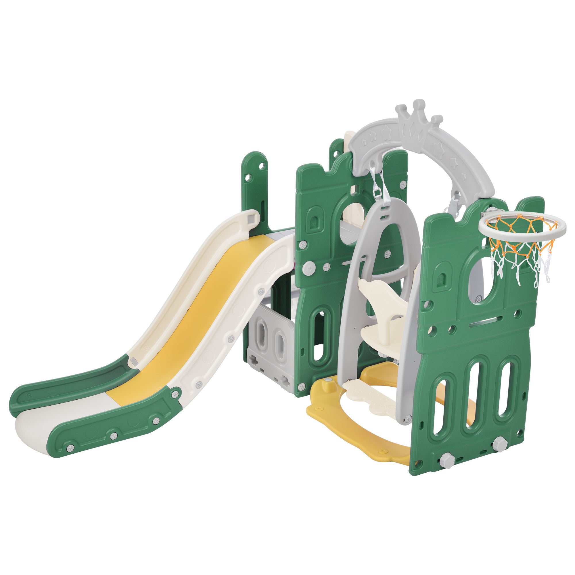 5-in-1 Toddler Playset with Hoop (Green)