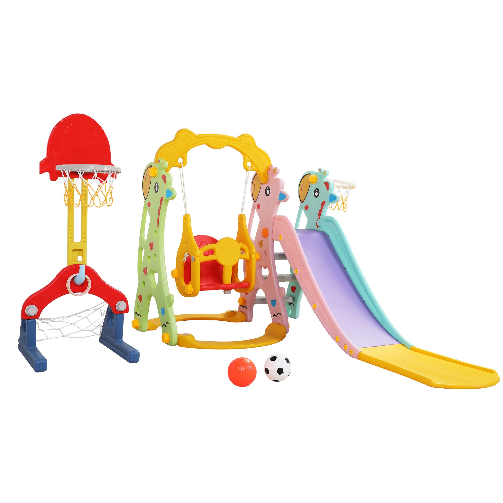 Extra-Long Slide and Swing Playset