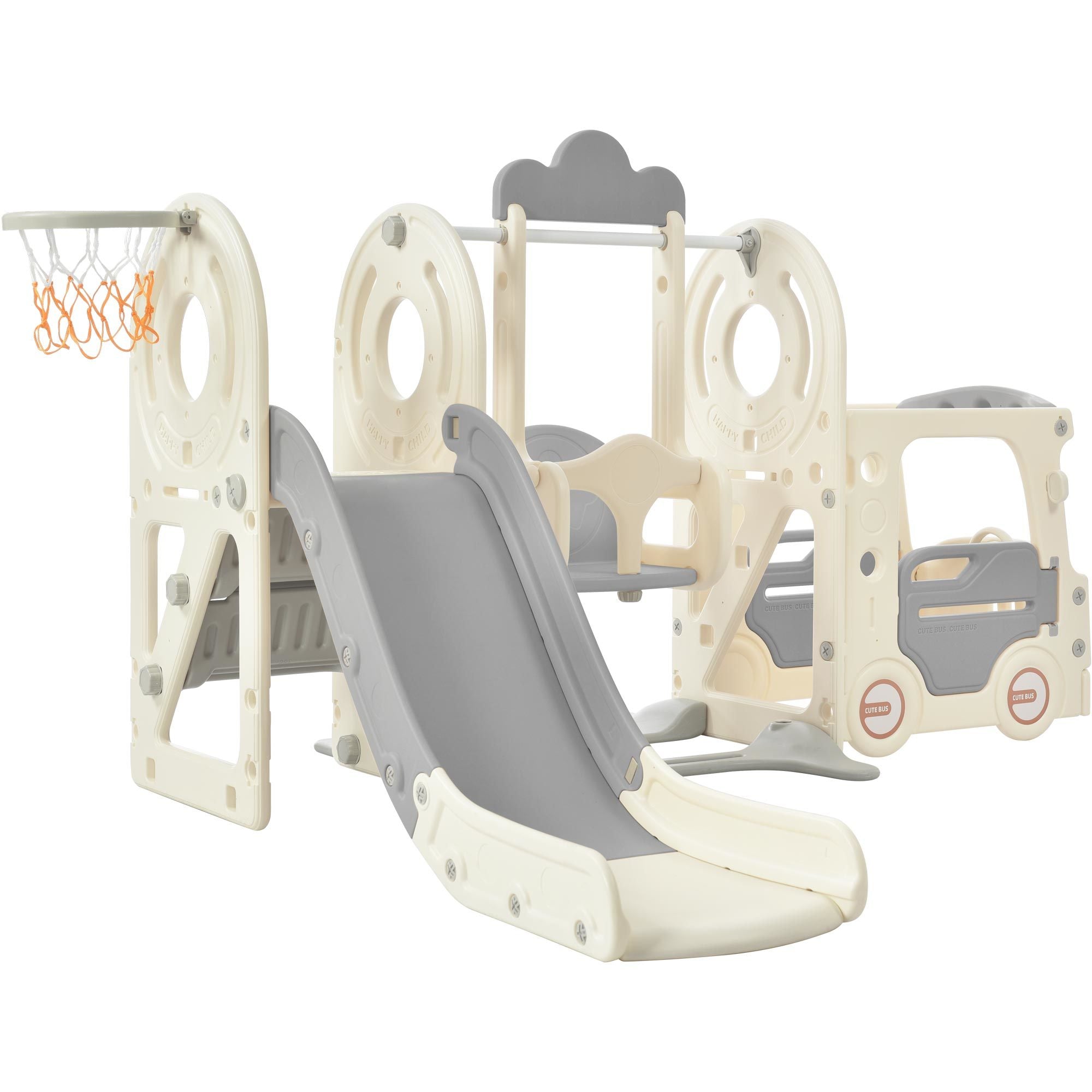 Kids' Gray Bus Play Structure