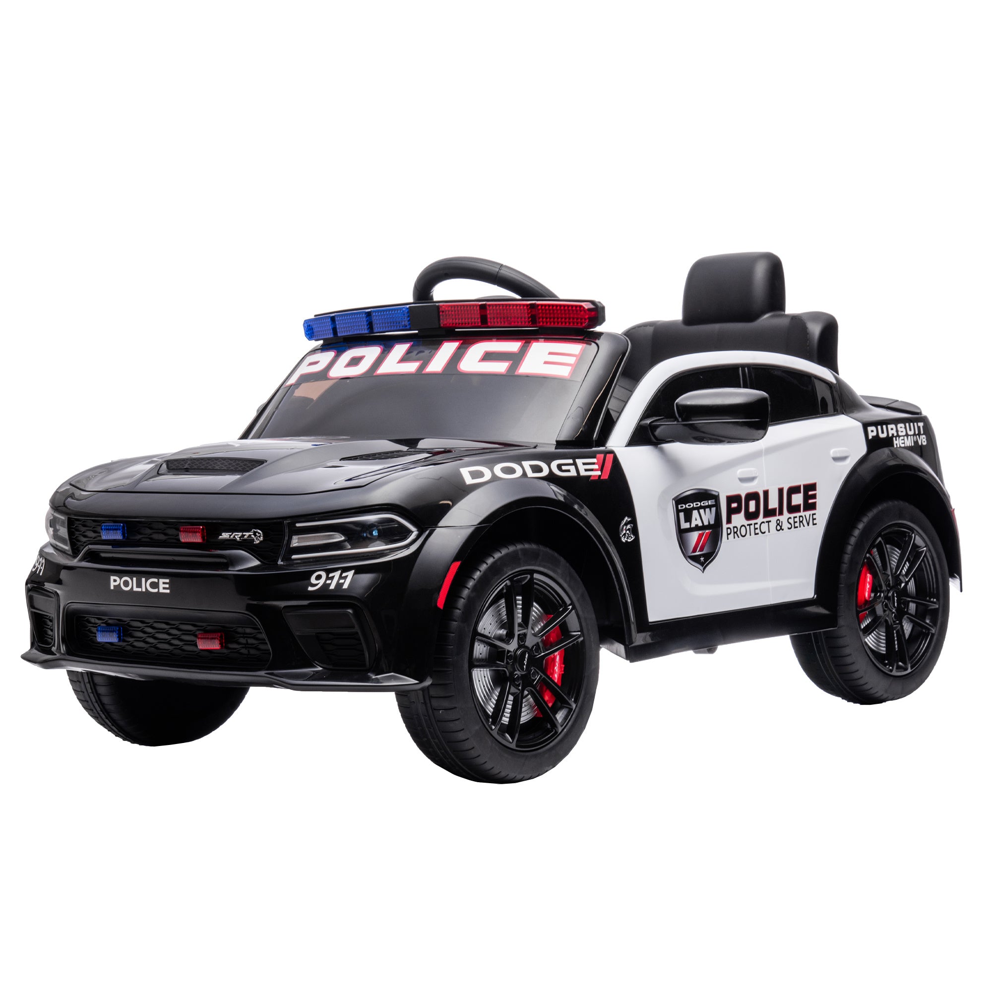 Dodge Charger 12V Kids Ride-On Police Car with Remote Control